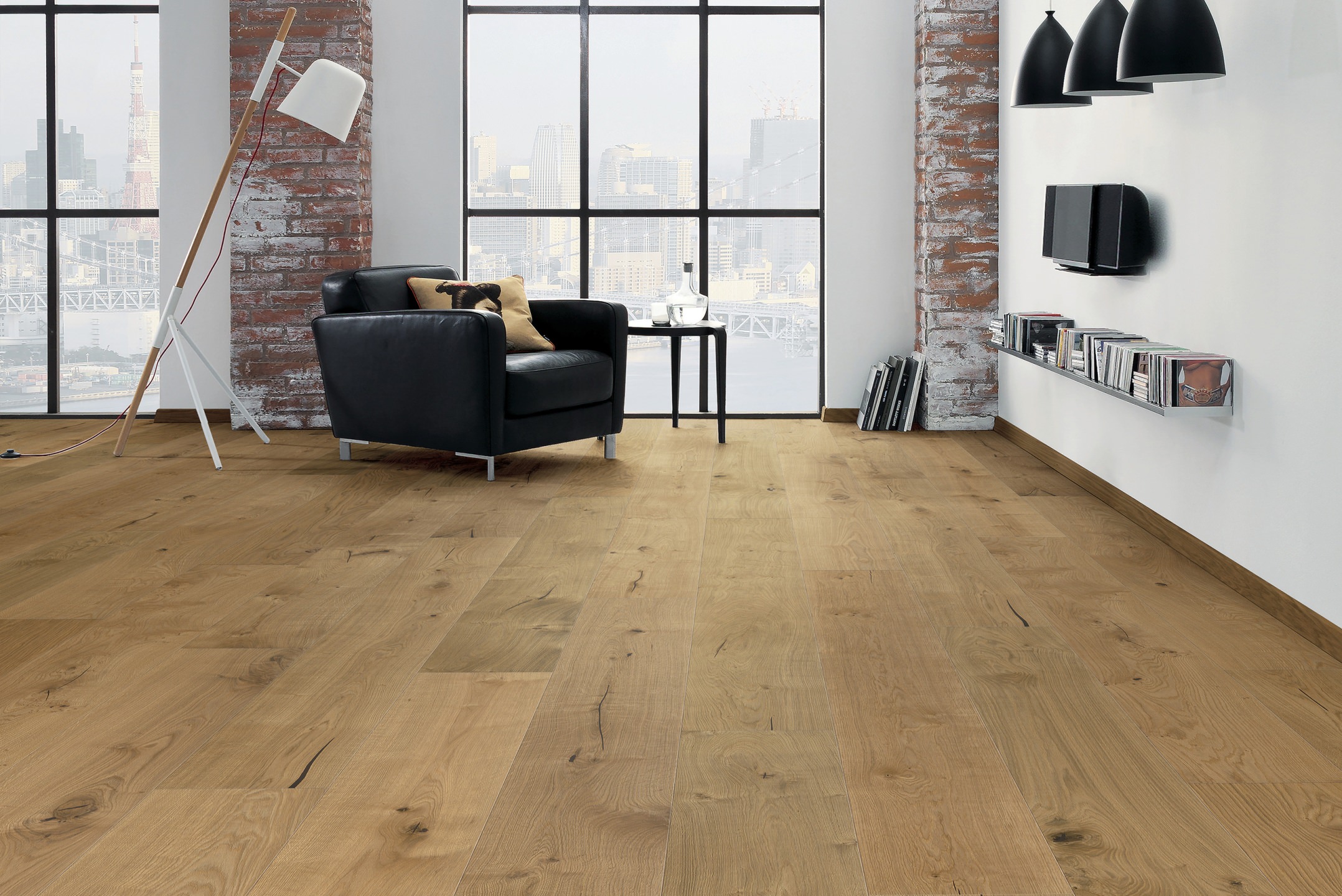 HARO Parkett Landhausdiele Plaza 4V Bernsteineiche Universal alpin strukturiert (533499)